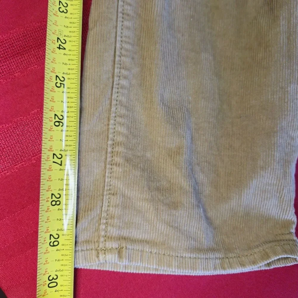 J.Crew 770 Men’s Straight Fit Corduroy Pants 30x30 Tan Brown Camel Stretch